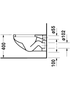 Pakabinamas unitazas Duravit Colomba, baltos spalvos