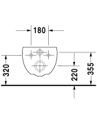 Pakabinamas unitazas Duravit Colomba, baltos spalvos
