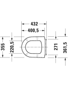 Unitazo komplektas Duravit Me By Starck Compact Rimless