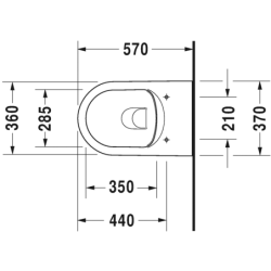 Unitazo komplektas Duravit Me By Starck Rimless
