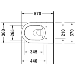 Pakabinamas unitazas Duravit Me By Starck, baltos spalvos
