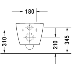 Pakabinamas unitazas Duravit Me By Starck, baltos spalvos