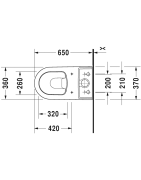 Kombinuotas unitazas Duravit Me By Starck, baltos spalvos