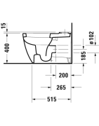Kombinuotas unitazas Duravit Me By Starck, baltos spalvos