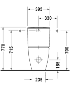 Kombinuotas unitazas Duravit Me By Starck, baltos spalvos