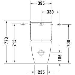 Kombinuotas unitazas Duravit Me By Starck, baltos spalvos