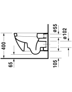 Pakabinamas unitazas Duravit Happy D.2, baltos spalvos