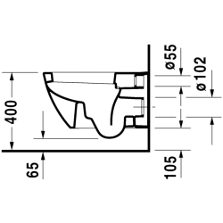 Pakabinamas unitazas Duravit Happy D.2, baltos spalvos