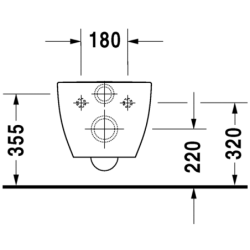 Pakabinamas unitazas Duravit Happy D.2, baltos spalvos
