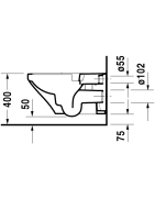 Pakabinamas unitazas Duravit DuraStyle Rimless, baltas