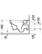 Pakabinamas unitazas Duravit P3 Comforts Rimless, baltas