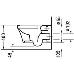 Pakabinamas unitazas Duravit P3 Comforts Rimless, baltas