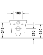 Pakabinamas unitazas Duravit P3 Comforts Rimless, baltas