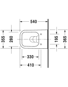 Pakabinamas unitazas Duravit Happy D.2 Rimless, baltos spalvos