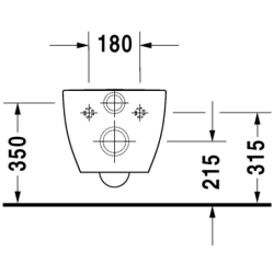 Pakabinamas unitazas Duravit Happy D.2 Rimless, baltos spalvos