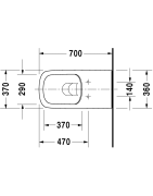 Pakabinamas unitazas Duravit DuraStyle Rimless, baltas