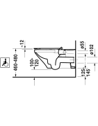 Pakabinamas unitazas Duravit DuraStyle Rimless, baltas