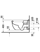Pakabinamas unitazas Duravit Starck 3, SensoWash dangčiui