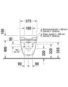 Pakabinamas unitazas Duravit Starck 3, SensoWash dangčiui