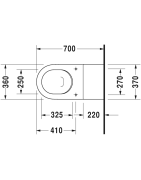 Pakabinamas unitazas Duravit Starck 3, neįgaliesiems, baltas