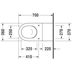 Pakabinamas unitazas Duravit Starck 3, neįgaliesiems, baltas