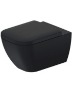 Pakabinamas unitazas Duravit Happy D.2 Rimless, juodos spalvos