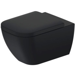 Pakabinamas unitazas Duravit Happy D.2 Rimless, juodos spalvos