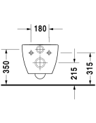 Pakabinamas unitazas Duravit Happy D.2 Rimless, juodos spalvos