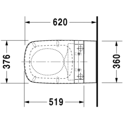 Pakabinamas unitazas Duravit DuraStyle, SensoWash dangčiui