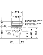 Pakabinamas unitazas Duravit DuraStyle, SensoWash dangčiui