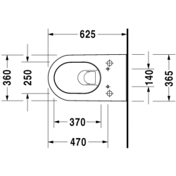 Pakabinamas unitazas Duravit Darling New, SensoWash dangčiui