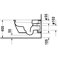 Pakabinamas unitazas Duravit Darling New, SensoWash dangčiui