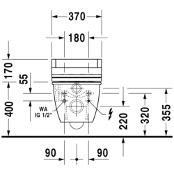 Pakabinamas unitazas Duravit Darling New, SensoWash dangčiui
