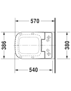 Pakabinamas unitazas Duravit P3 Comforts, SensoWash dangčiui