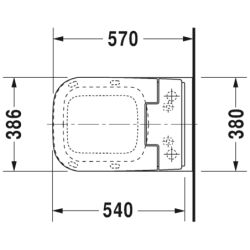 Pakabinamas unitazas Duravit P3 Comforts, SensoWash dangčiui