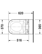 Pakabinamas unitazas Duravit Happy D.2 Rimless, SensoWash