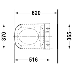 Pakabinamas unitazas Duravit Happy D.2 Rimless, SensoWash
