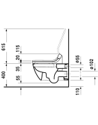 Pakabinamas unitazas Duravit Happy D.2 Rimless, SensoWash