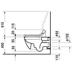 Pakabinamas unitazas Duravit Happy D.2 Rimless, SensoWash