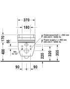 Pakabinamas unitazas Duravit Happy D.2 Rimless, SensoWash