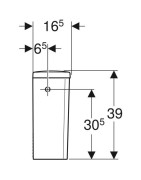 Unitazo bakelis Geberit Selnova, šoniniu vandens įvadu