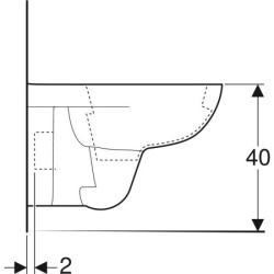 Pakabinamas unitazas Geberit Selnova, baltos spalvos