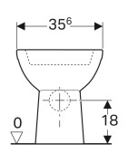Pastatomas unitazas Geberit Selnova Rimfree, baltos spalvos