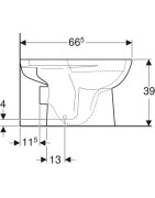Pastatomas unitazas Geberit Selnova Rimfree, baltos spalvos