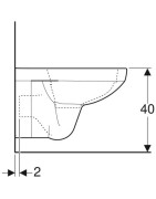 Pakabinamas unitazas Geberit Selnova Square Rimfree