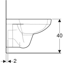 Pakabinamas unitazas Geberit Selnova Square Rimfree