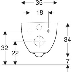 Pakabinamas unitazas Geberit Acanto Rimfree, baltos spalvos
