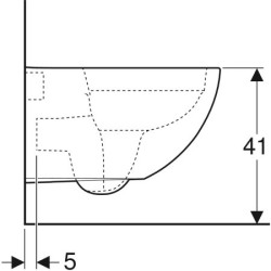 Pakabinamas unitazas Geberit Acanto Rimfree, baltos spalvos