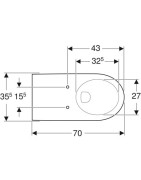 Pakabinamas unitazas Geberit Selnova Comfort, neįgaliesiems