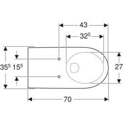 Pakabinamas unitazas Geberit Selnova Comfort, neįgaliesiems